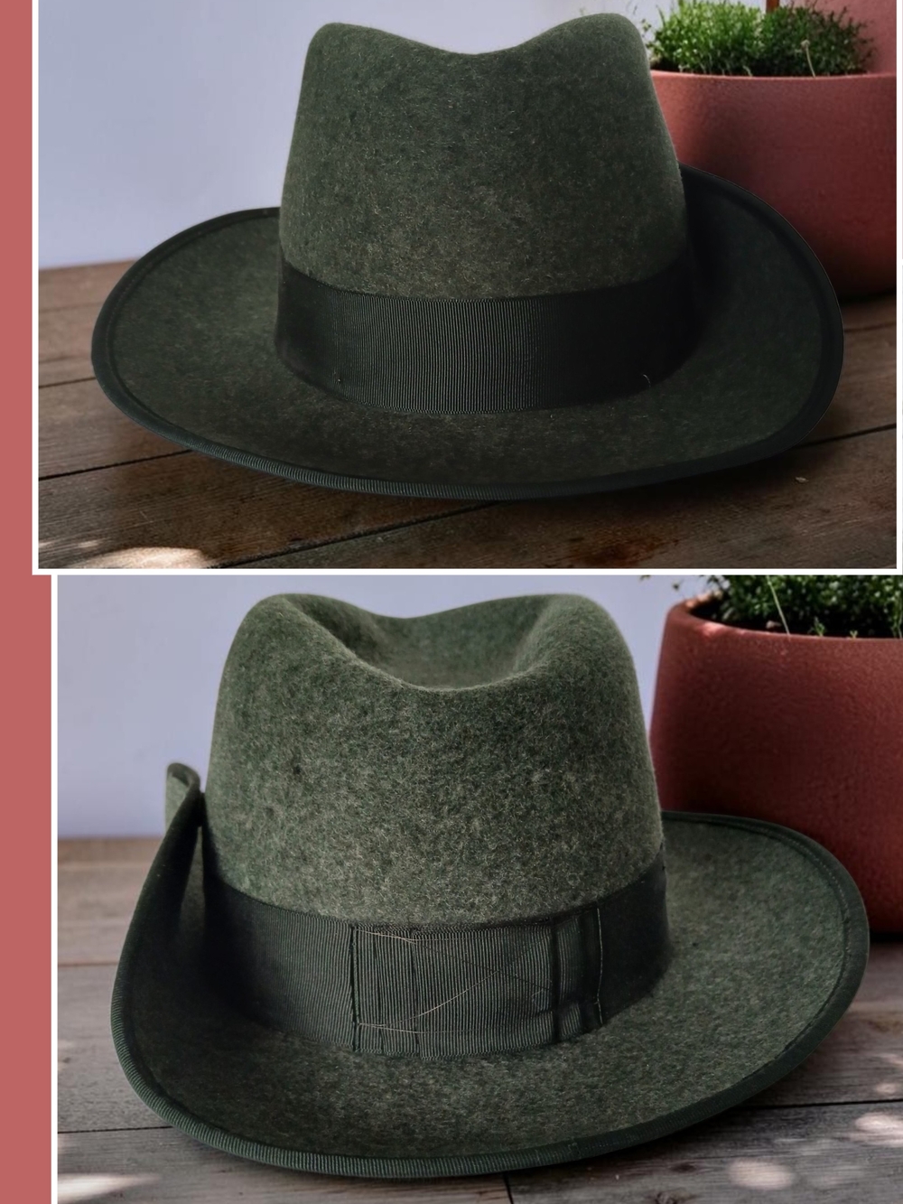 100% High Quality Wool Drosten Weather Resistant Hat Made In Germany Olive Green